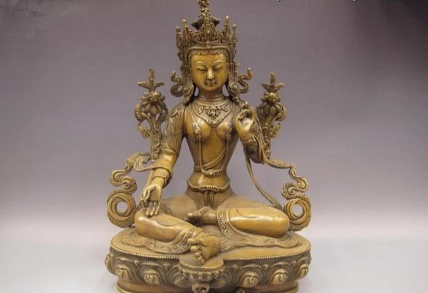 song voge gem S1035 Tibet Buddhism Copper Bronze Green TaRa Kwan-Yin Guan Yin Goddess Buddha Statue
song voge gem S1035 Tibet Buddhism Copper Bronze Green TaRa Kwan-Yin Guan Yin Goddess Buddha Statue