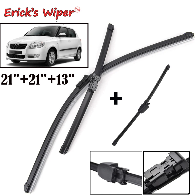 Набор щёток стеклоочистителя Erick's LHD для Skoda Fabia 5J Hatchback 2006-2013, 21 дюйм, 21 дюйм, 13 дюймов
Набор щёток стеклоочистителя Erick's LHD для Skoda Fabia 5J Hatchback 2006-2013, 21 дюйм, 21 дюйм, 13 дюймов