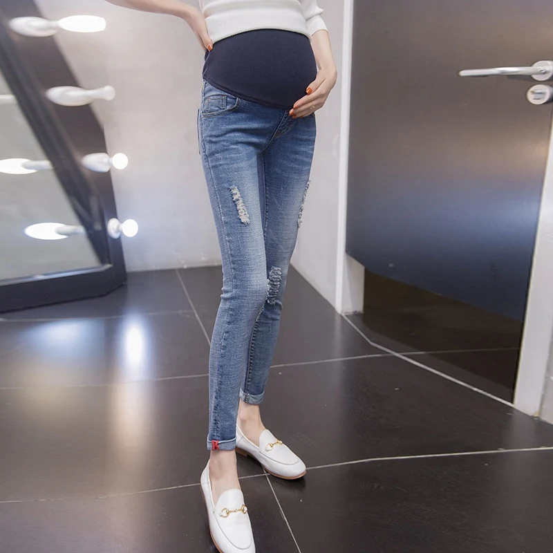 2019 spring and summer hole high elastic pregnant women denim pants nine pants stomach lift pregnant women denim bottom pants
2019 spring and summer hole high elastic pregnant women denim pants nine pants stomach lift pregnant women denim bottom pants