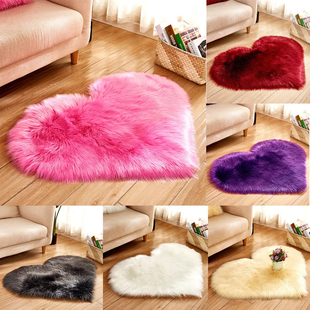 Love Heart Rugs Artificial Wool Sheepskin Hairy Carpet Faux Floor Mat Fur Plain Fluffy Soft Area Rug for bedroom living room
Love Heart Rugs Artificial Wool Sheepskin Hairy Carpet Faux Floor Mat Fur Plain Fluffy Soft Area Rug for bedroom living room