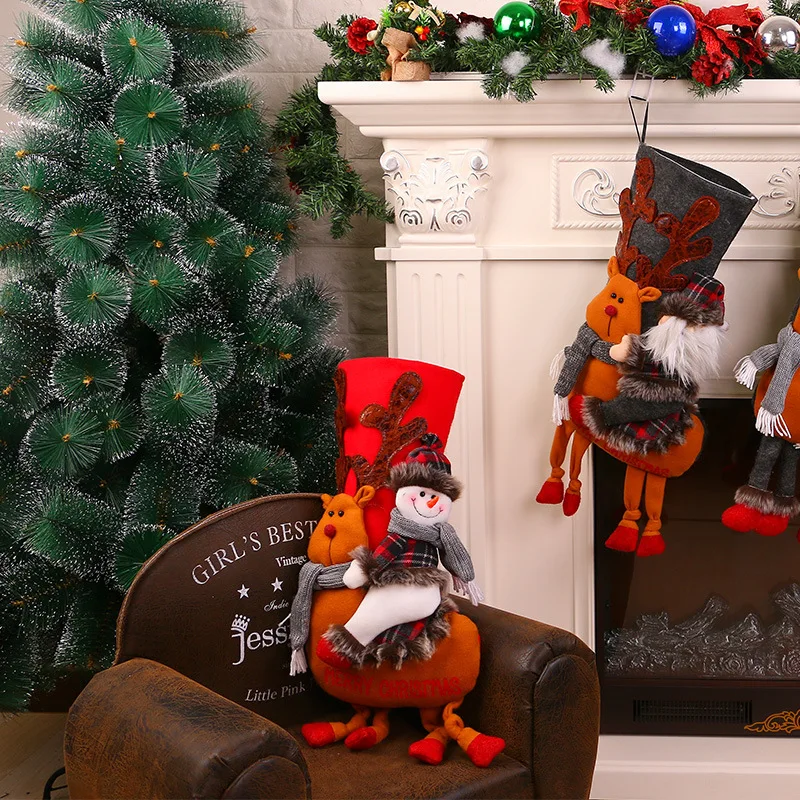 Festive Party Supplies 50*25CM Color 3D Cartoon Deer Ornament Socks Gift Bag Christmas Stockings 2pc/lot
Festive Party Supplies 50*25CM Color 3D Cartoon Deer Ornament Socks Gift Bag Christmas Stockings 2pc/lot