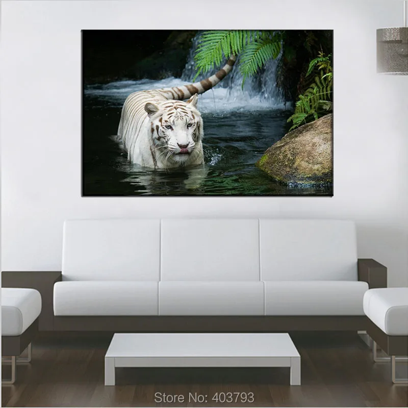 White Tiger in the Lake Canvas Print For Living Room Unframed HD Printed Wall Art Animal Print Home Decor
White Tiger in the Lake Canvas Print For Living Room Unframed HD Printed Wall Art Animal Print Home Decor