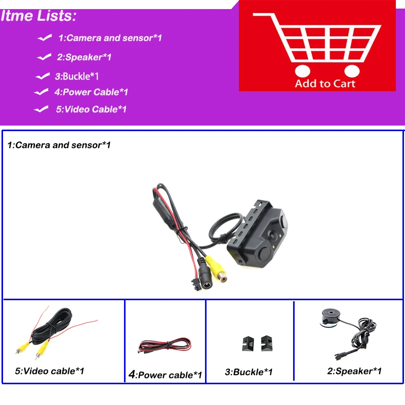 HaiSunny 2in1 Car Parking Reverse Sensors Parktronic Radar Sound Alarm Systems With Night Vision Reverse Backup Vehicle Camera
HaiSunny 2in1 Car Parking Reverse Sensors Parktronic Radar Sound Alarm Systems With Night Vision Reverse Backup Vehicle Camera