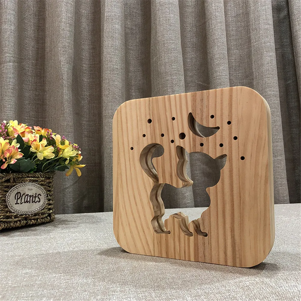 3D Kitten Wood Table Lamp LED USB Charging Table Nightlight for Home Bedroom DC156
3D Kitten Wood Table Lamp LED USB Charging Table Nightlight for Home Bedroom DC156