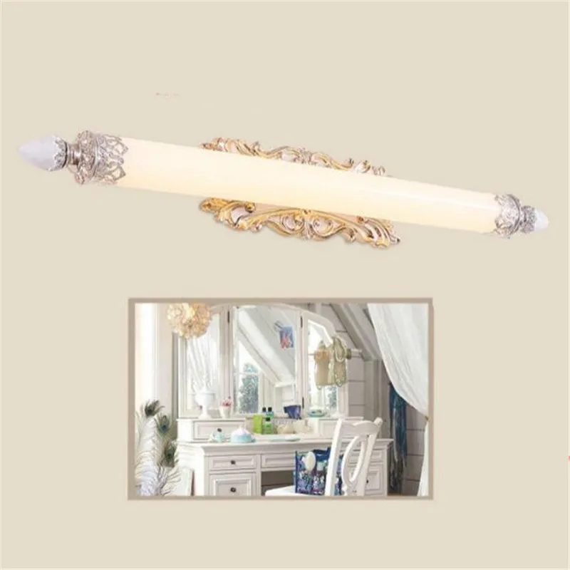 Modern European Pastoral Blue/Gold Carved Resin Led Mirror Front Light for Bathroom Bedroom Cabinet Wall Lamp 58/70/75cm 2225
Modern European Pastoral Blue/Gold Carved Resin Led Mirror Front Light for Bathroom Bedroom Cabinet Wall Lamp 58/70/75cm 2225