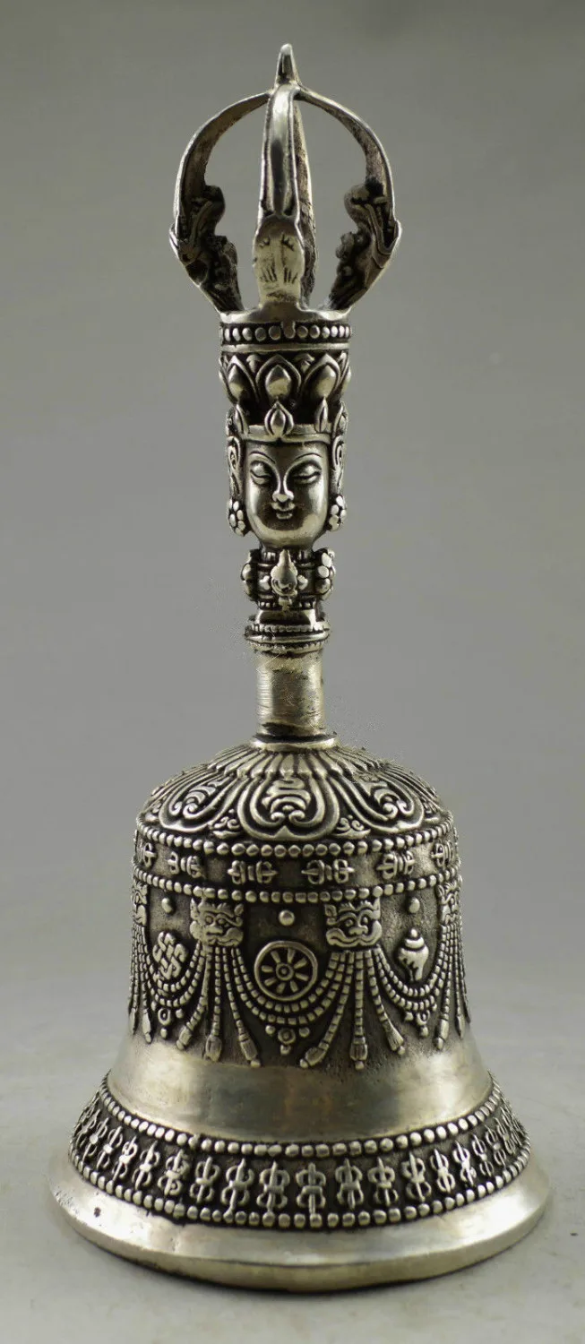 Crafts Arts NICE OLD Tibet silver buddhist sculpture of Buddha exorcism clock multiplier Garden Decoration Brass BRASS
Crafts Arts NICE OLD Tibet silver buddhist sculpture of Buddha exorcism clock multiplier Garden Decoration Brass BRASS