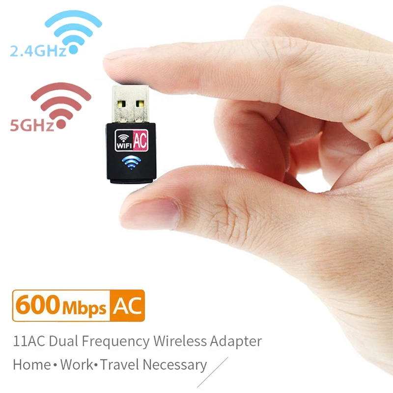 

Mini 600Mbps USB WiFi Adapter Wireless wi fi Antenna PC Network Card Dual Band 2.4+5Ghz usb Lan Ethernet Receiver 802.11ac Wi-fi