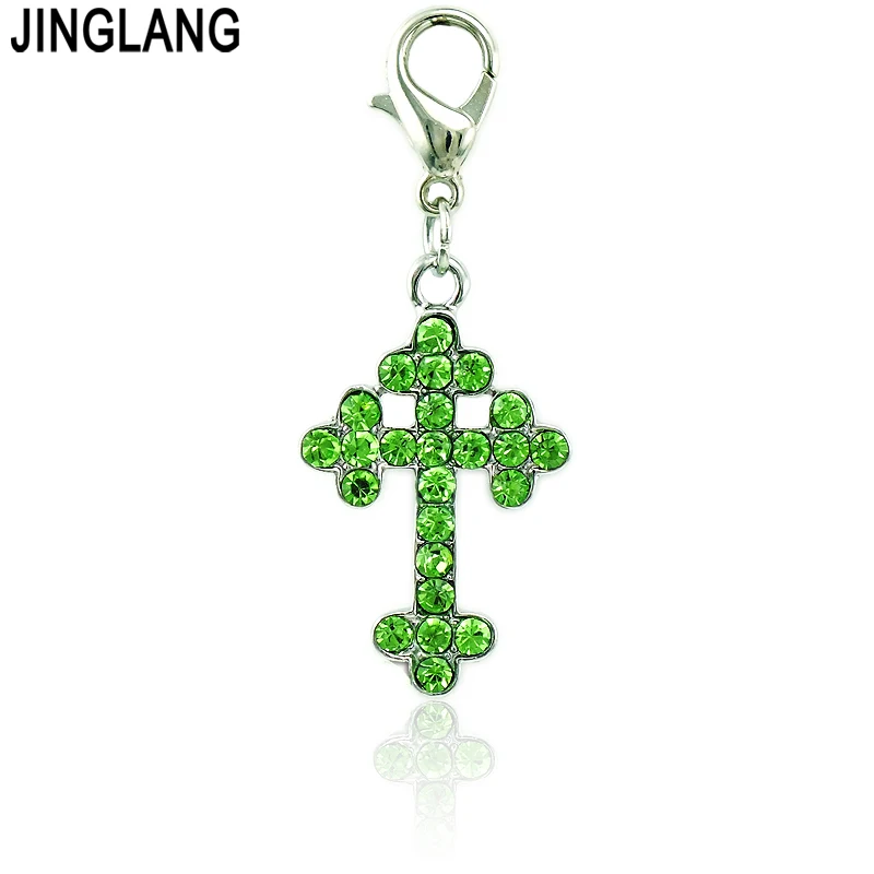 JINGLANG 50pcs/Lot Fashion Dangle Charm With Lobster Clasp Rhinestone Cross Charms DIY Pendants For Jewelry Making Accessories
JINGLANG 50pcs/Lot Fashion Dangle Charm With Lobster Clasp Rhinestone Cross Charms DIY Pendants For Jewelry Making Accessories