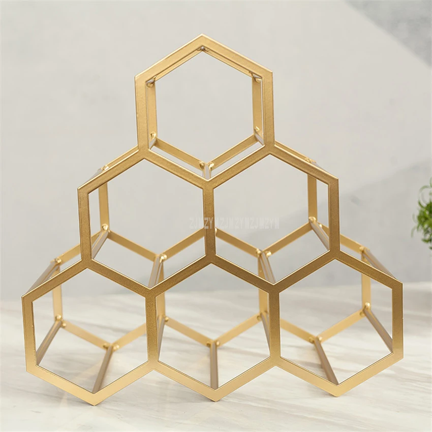 Simple Design 1-6 Bottle Hexagon Geometric Wine Rack Metal Iron Grape Wine Rack Restaurant Living Room Bar Cabinet Wine Display
Simple Design 1-6 Bottle Hexagon Geometric Wine Rack Metal Iron Grape Wine Rack Restaurant Living Room Bar Cabinet Wine Display