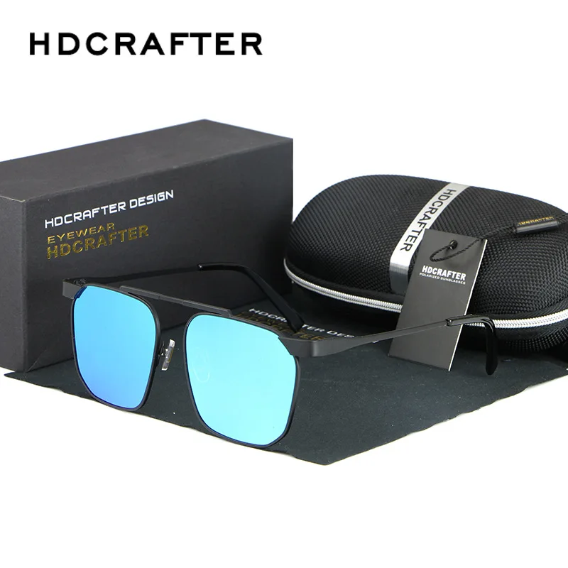 HDCRAFTER брендовые дизайнерские Квадратные Солнцезащитные очки унисекс для мужчин