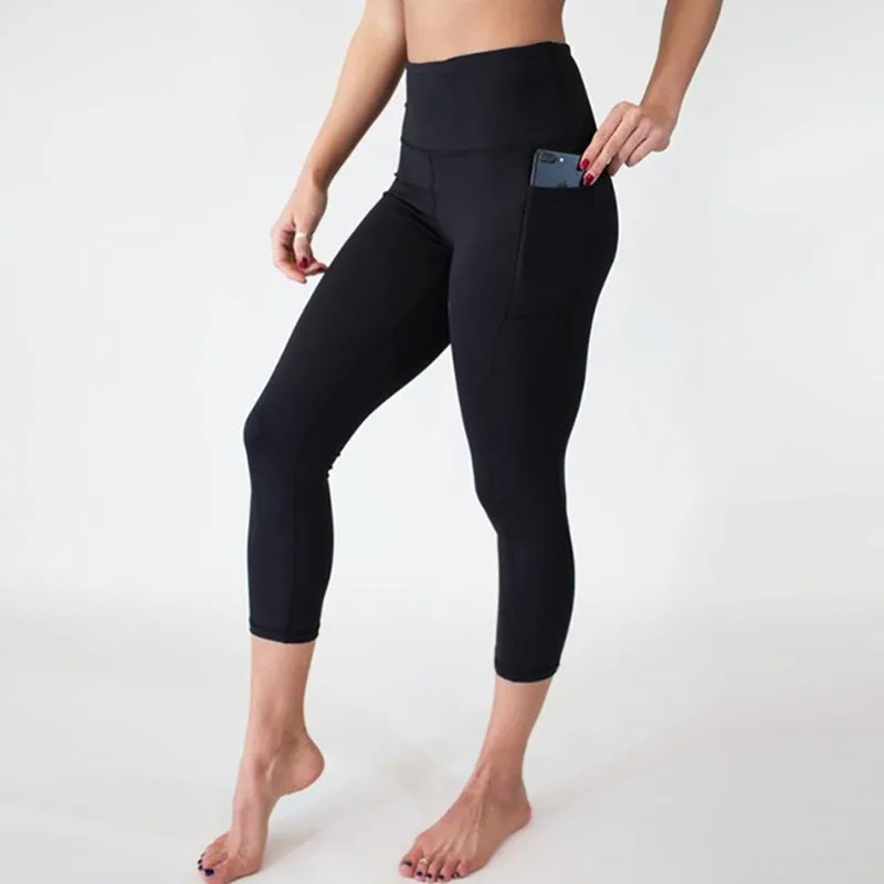 Fitness Leggings Women Work Out Side Pockets Polyester Solid High Waist Trousers Elasticity Lady's Legging Ninth pants
Fitness Leggings Women Work Out Side Pockets Polyester Solid High Waist Trousers Elasticity Lady's Legging Ninth pants