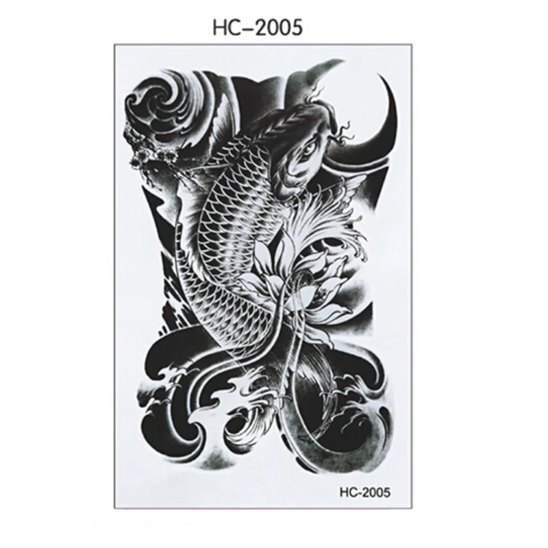 Cool 3D Fish Tattoo Sticker Waterproof Women Body Art Tattoos Carp Pattern Tattoo Stickers Temporary Adhesive Tattoo Arm
Cool 3D Fish Tattoo Sticker Waterproof Women Body Art Tattoos Carp Pattern Tattoo Stickers Temporary Adhesive Tattoo Arm