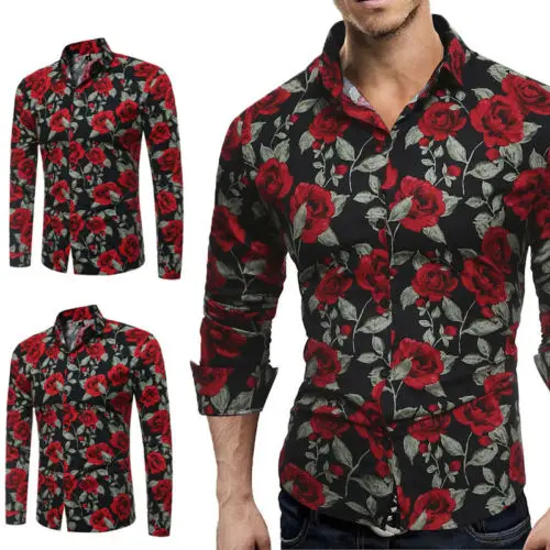 hirigin Long Sleeve New Men's Luxury Tops Tee Slim Fit Casual Rose Flower Printed Shirts Autumn Fashion Clothes Drop shipping
hirigin Long Sleeve New Men's Luxury Tops Tee Slim Fit Casual Rose Flower Printed Shirts Autumn Fashion Clothes Drop shipping