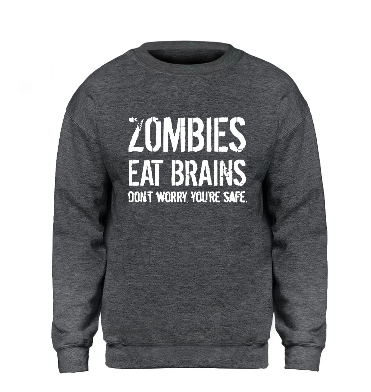 Мужская толстовка с капюшоном Zombies Eat Brains So You're Safe, брендовая теплая спортивная одежда из флиса на осень-зиму 2018
Мужская толстовка с капюшоном Zombies Eat Brains So You're Safe, брендовая теплая спортивная одежда из флиса на осень-зиму 2018