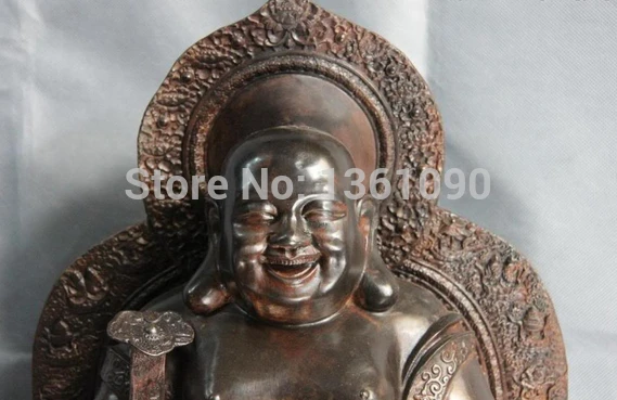 Xd 00999 19 буддизм Бронзовая счастливая Руи Майтрейя Рохан статуя монаха Будды | Дом