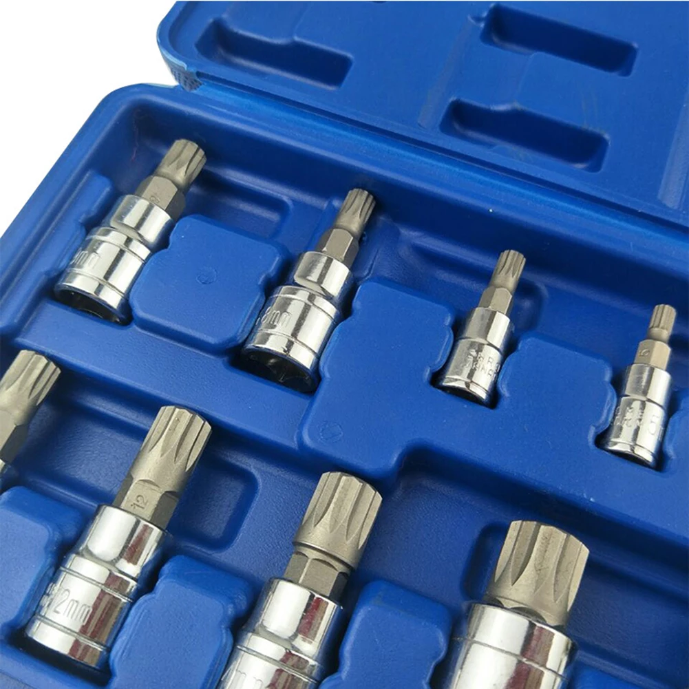 10pc XZN Triple Square Spline Bit Socket Set M4/5/6/8/9/10/12/14/16/18 with tool case drive bits sockets for repairs car
10pc XZN Triple Square Spline Bit Socket Set M4/5/6/8/9/10/12/14/16/18 with tool case drive bits sockets for repairs car