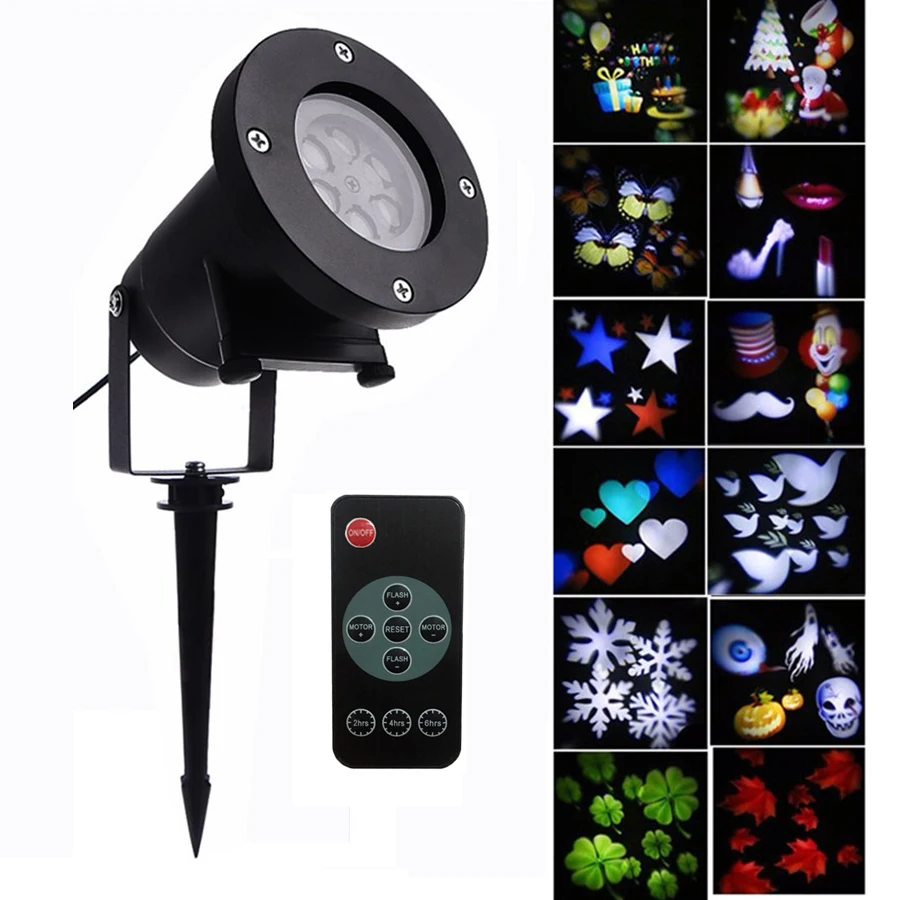 BEIAIDI 12 Pattern Christmas Laser Projector Moving Snowflake Laser Projector SpotLight Halloween New Year LED Stage DJ Light
BEIAIDI 12 Pattern Christmas Laser Projector Moving Snowflake Laser Projector SpotLight Halloween New Year LED Stage DJ Light
