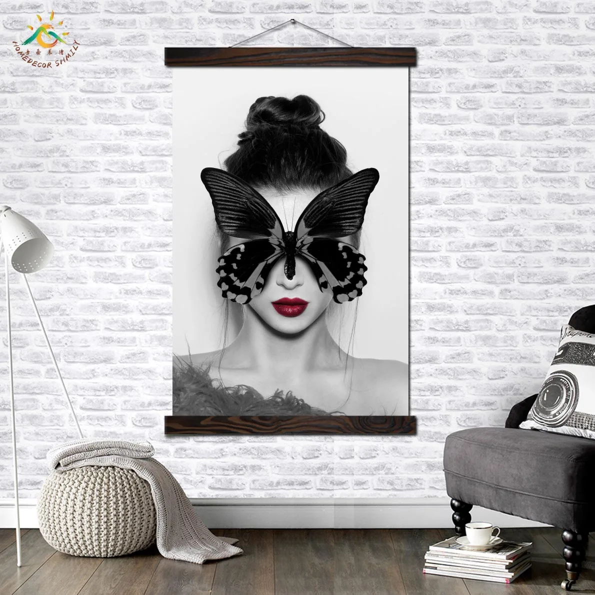 Black Butterfly Girl Vintage Poster Wall Art Canvas Painting Posters and Prints Decorative Picture Wall Painting for Home Decor
Black Butterfly Girl Vintage Poster Wall Art Canvas Painting Posters and Prints Decorative Picture Wall Painting for Home Decor