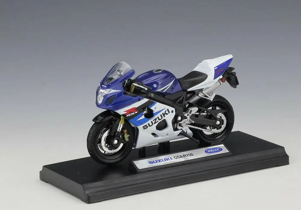 Welly 1:18 SUZUKI GSX R750 модель мотоцикла велосипеда игрушка Новый в коробке| |
