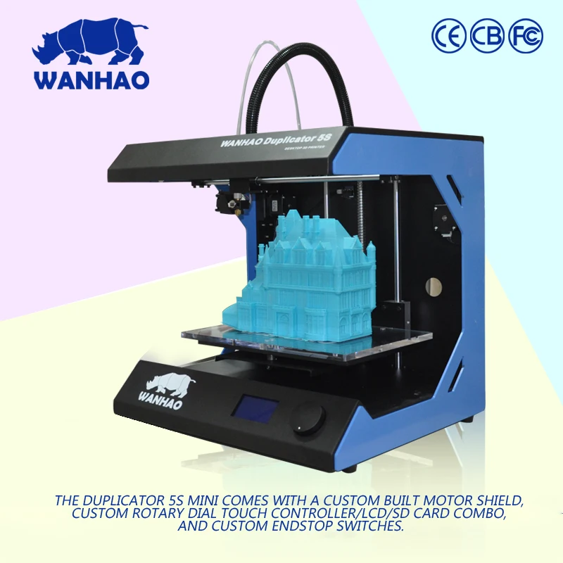 Wanhao D5S мини Высокоточный большой объем быстрого прототипирования с одним соплом