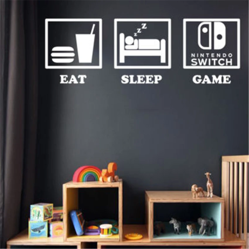 Eat Sleep Game Controller Gaming Decals Wall Art Stickers Decals for kids rooms Living Room Home Decoration Mural D834
Eat Sleep Game Controller Gaming Decals Wall Art Stickers Decals for kids rooms Living Room Home Decoration Mural D834