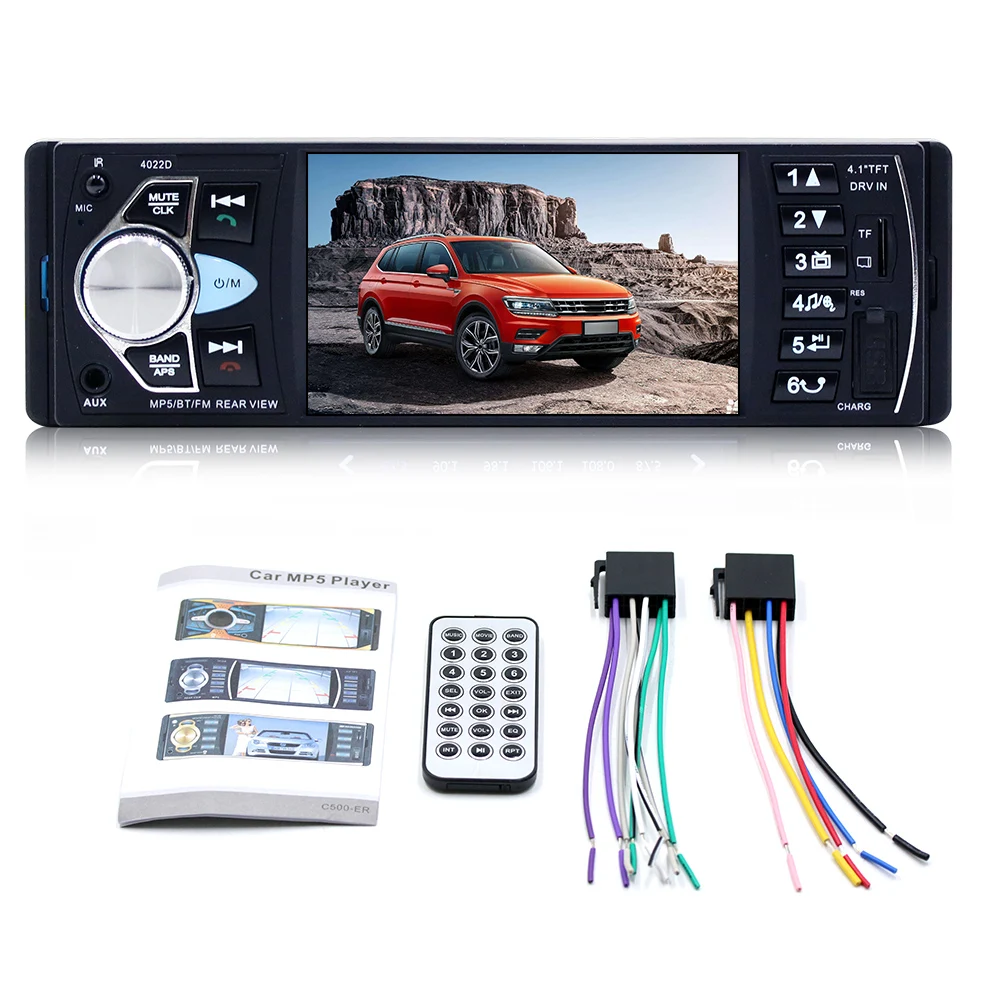 Автомагнитола 4 1 дюйма Mp5 плеер FM 1DIN Bluetooth стерео Mp4 дюйма|Автомобильные