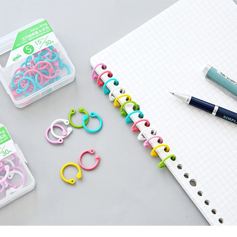 1 Box Colored Easy Ring Paper Book Loose Leaf Binder Multi-function Circle Calendar Ring Keychain Key Ring Color random
1 Box Colored Easy Ring Paper Book Loose Leaf Binder Multi-function Circle Calendar Ring Keychain Key Ring Color random