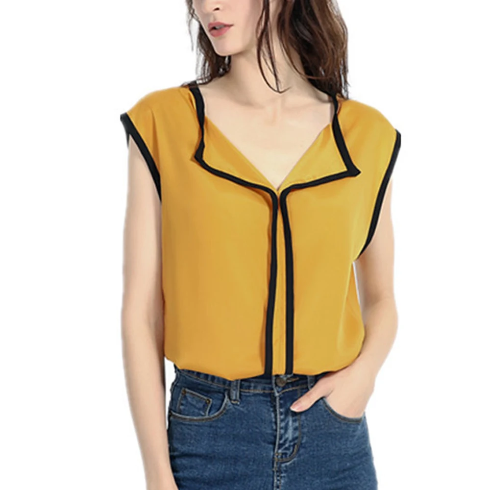 Women Summer Chiffon Shirts Blouse Casual V-Neck Sleeveless Office Shirts Plus Size Loose Vest Tops Elegant Solid Color Korean
Women Summer Chiffon Shirts Blouse Casual V-Neck Sleeveless Office Shirts Plus Size Loose Vest Tops Elegant Solid Color Korean