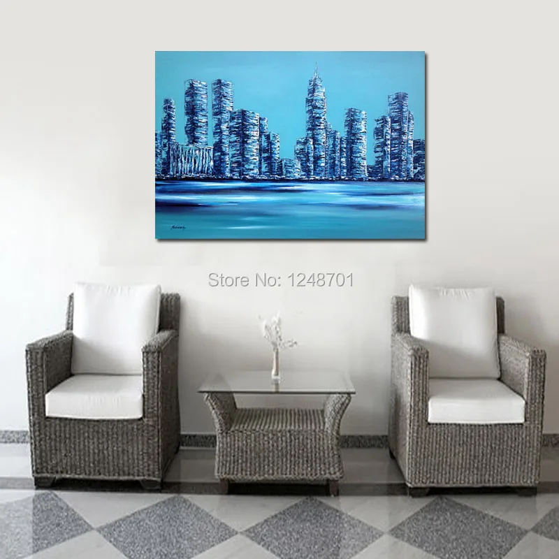 New York city - Crystal city - HUGE oil city scape painting on canvas, turquoise, blue, white HANDMADE ART
New York city - Crystal city - HUGE oil city scape painting on canvas, turquoise, blue, white HANDMADE ART