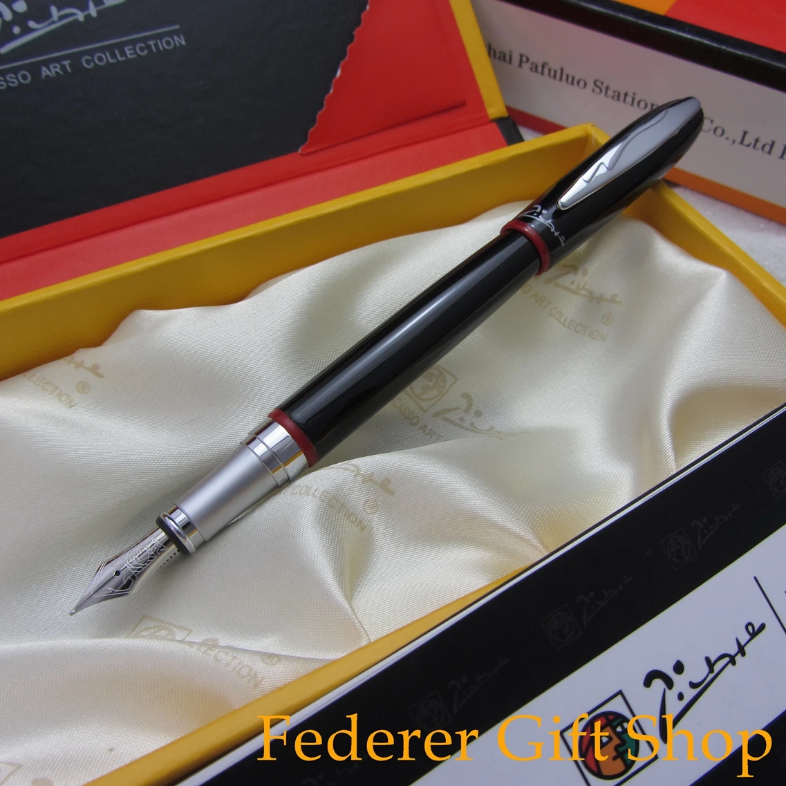 Picasso E907 Montmartre Red Ring metal case gift Fountain Pen Black F Nib ink pen and Original Box 2 Color Optional
Picasso E907 Montmartre Red Ring metal case gift Fountain Pen Black F Nib ink pen and Original Box 2 Color Optional