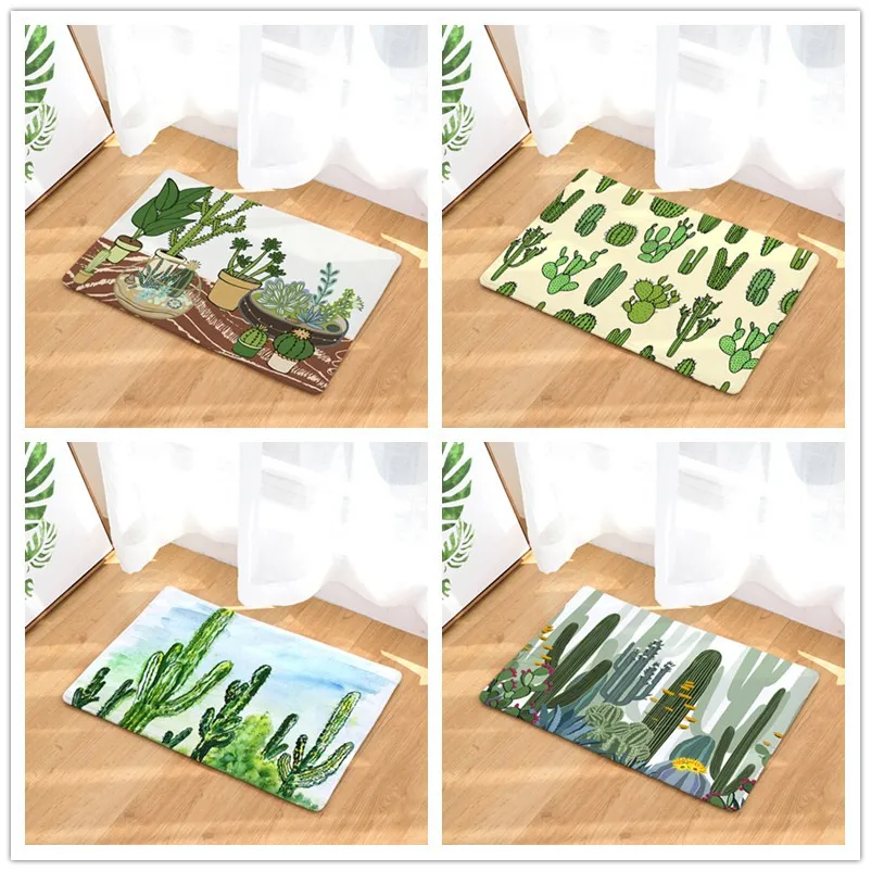 Придверные коврики с принтом кактуса для кухни ванной комнаты 40X60or50x80cm | Дом и сад