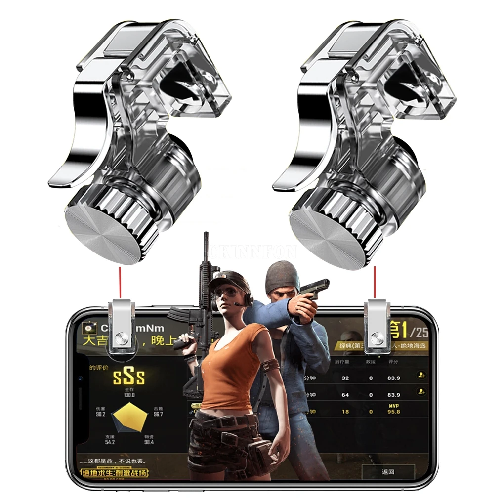 100 Pair Gamepad PUBG Mobile Trigger Control Cell Phone Gamepad Controller Fire L1R1 Gaming Shooter for Iphone Android
100 Pair Gamepad PUBG Mobile Trigger Control Cell Phone Gamepad Controller Fire L1R1 Gaming Shooter for Iphone Android