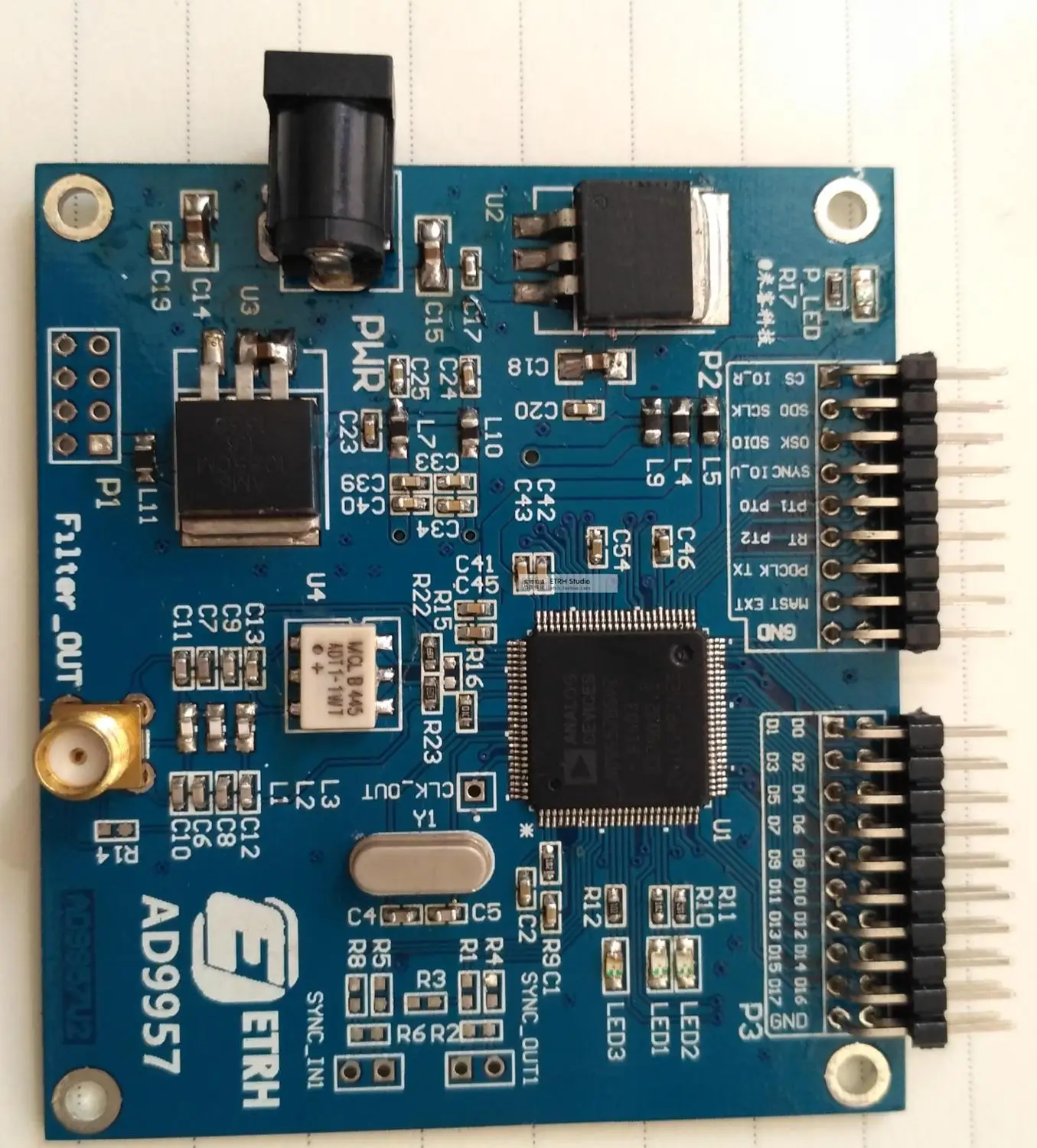 AD9957 quadrature modulation high speed DDS module, high-speed RF signal source, original IC mail
AD9957 quadrature modulation high speed DDS module, high-speed RF signal source, original IC mail