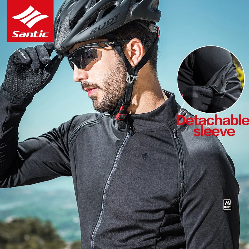 Santic Mens Cycling Jackets Keep Warm Cycling Windproof Jacket Coat Removable Sleeves Black Autumn Winter Asian S-3XL M7C01086
Santic Mens Cycling Jackets Keep Warm Cycling Windproof Jacket Coat Removable Sleeves Black Autumn Winter Asian S-3XL M7C01086