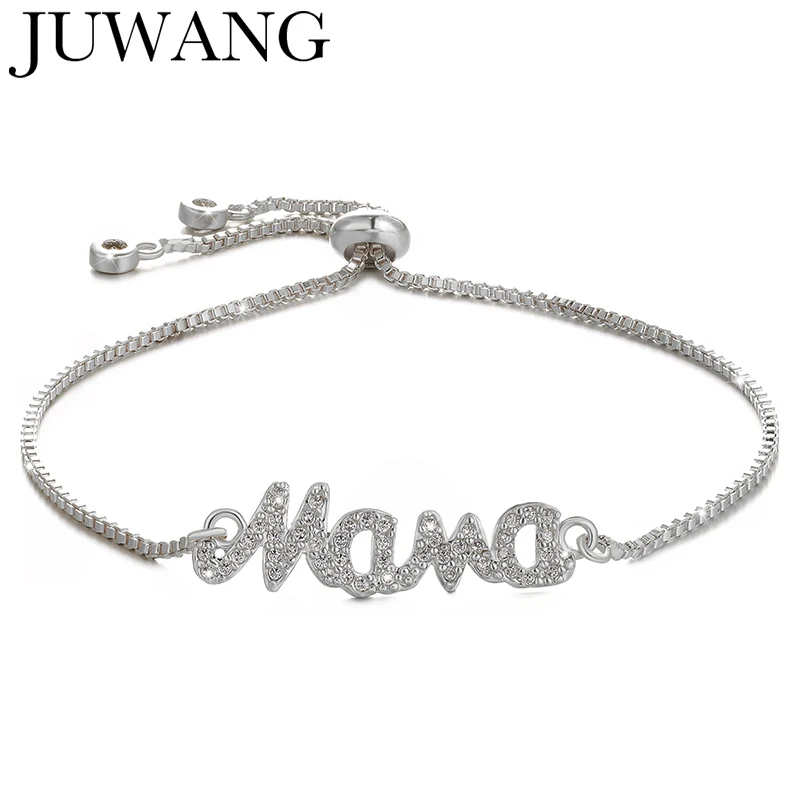 JUWANG Fashion Chain Bracelet Jewelry Handmade DIY Cubic Zirconia Mama Style Adjustable Bracelets For Women Mother's Day Gifts
JUWANG Fashion Chain Bracelet Jewelry Handmade DIY Cubic Zirconia Mama Style Adjustable Bracelets For Women Mother's Day Gifts