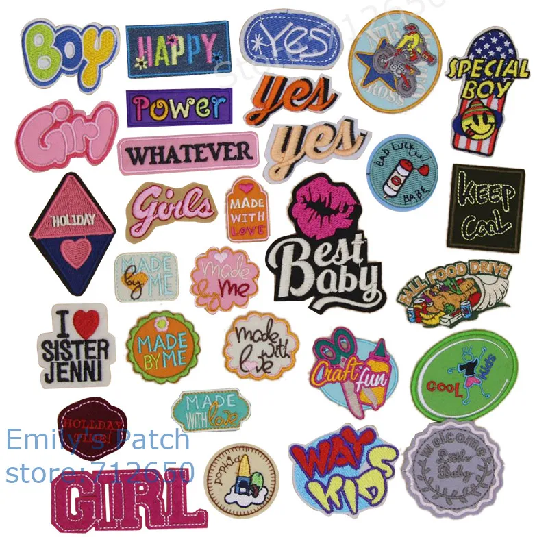 10 pcs Free Shipping Kids Cartoon Words Embroidered patch iron on Motif Applique clothing hat bag shoe embroidery accessories
10 pcs Free Shipping Kids Cartoon Words Embroidered patch iron on Motif Applique clothing hat bag shoe embroidery accessories