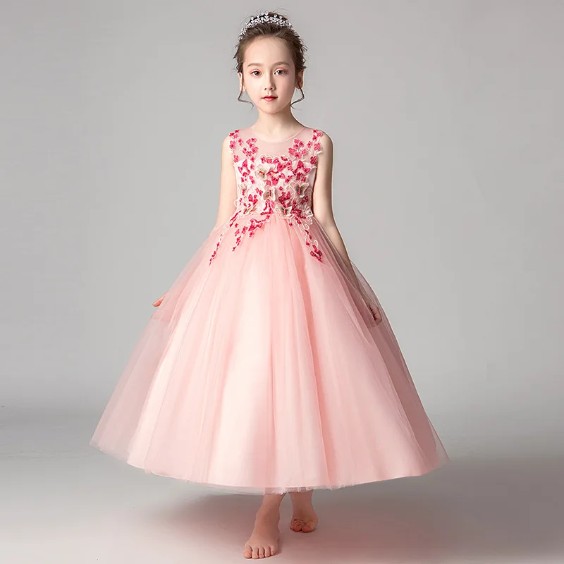 Ankle Length Formal Girls Ball Gown Floral Decor Teenager Big Kids Summer Dress Children's Fancy Clothing
Ankle Length Formal Girls Ball Gown Floral Decor Teenager Big Kids Summer Dress Children's Fancy Clothing