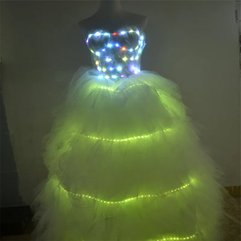 P38 Party ballroom dance led light dress RGB colorful long dress wedding perform singer wears luminous costume women skirt led
P38 Party ballroom dance led light dress RGB colorful long dress wedding perform singer wears luminous costume women skirt led