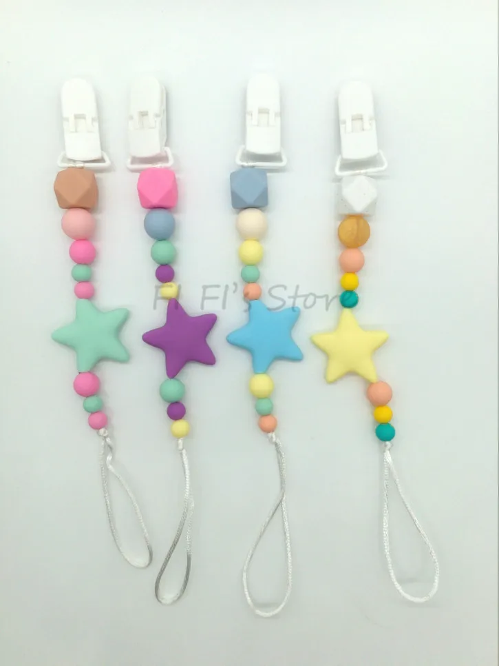 Baby Pacifier Clips Holder Silicone Chew Beads Pacifier Leashes Cases Chain Necklace Carrier Teething Accessory Teether Holder
Baby Pacifier Clips Holder Silicone Chew Beads Pacifier Leashes Cases Chain Necklace Carrier Teething Accessory Teether Holder