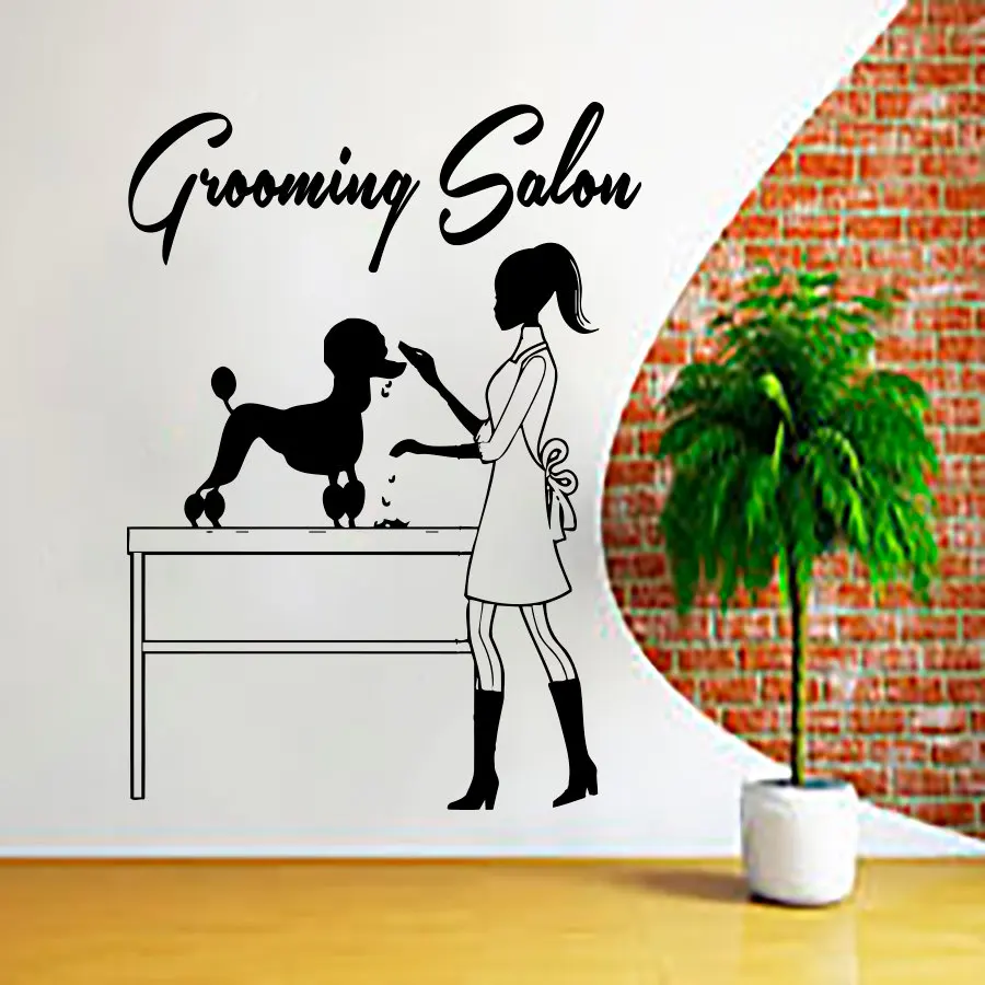 ZOOYOO Grooming Salon Vinyl Removable Beautician Giving A Dog Haircut Wall Sticker Living Room Home Decor Nursery Decoration
ZOOYOO Grooming Salon Vinyl Removable Beautician Giving A Dog Haircut Wall Sticker Living Room Home Decor Nursery Decoration