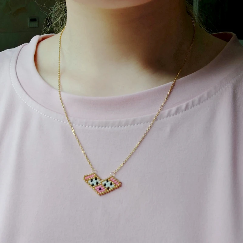 FAIRYWOO Miyuki Sweet Heart Necklace & Pendant in Jewelry Collier Choker Sexy Lip Shape Pendant Women Gift Delica Tiny Necklaces
FAIRYWOO Miyuki Sweet Heart Necklace & Pendant in Jewelry Collier Choker Sexy Lip Shape Pendant Women Gift Delica Tiny Necklaces