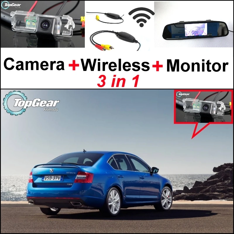 3 in1 Special Rear View Camera + Wireless Receiver + Mirror Monitor Easy DIY Back Up Parking System For Skoda Octavia 5E MK3
3 in1 Special Rear View Camera + Wireless Receiver + Mirror Monitor Easy DIY Back Up Parking System For Skoda Octavia 5E MK3