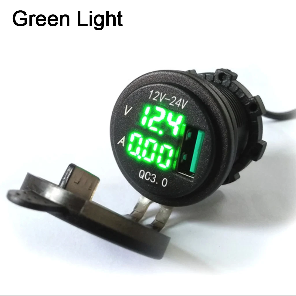 QC3.0 USB Charger Socket Power Outlet with LED Voltage and Current Display IP66 Waterproof Car Charger Adapter for universal Car
QC3.0 USB Charger Socket Power Outlet with LED Voltage and Current Display IP66 Waterproof Car Charger Adapter for universal Car