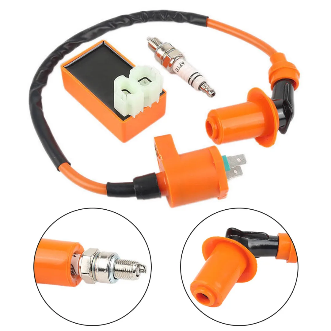 Motorbike Ingition Set 1pc Racing CDI + Spark Plug + Ignition Coil Kits For GY6 50/125/150CC 4-stroke Scooter Parts
Motorbike Ingition Set 1pc Racing CDI + Spark Plug + Ignition Coil Kits For GY6 50/125/150CC 4-stroke Scooter Parts
