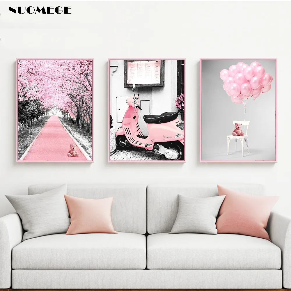 2018 Modern Decoration Pink Lovely Electric Car Posters and Prints Flower Sea Canvas Painting Balloon Picture for Girl Room
2018 Modern Decoration Pink Lovely Electric Car Posters and Prints Flower Sea Canvas Painting Balloon Picture for Girl Room