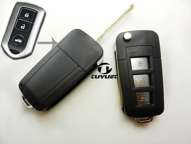 Modified Flip Folding Remote key shell 3 Buttons For Toyota 2008 Camry Highlander Yaris FOB Key Blanks Case
Modified Flip Folding Remote key shell 3 Buttons For Toyota 2008 Camry Highlander Yaris FOB Key Blanks Case