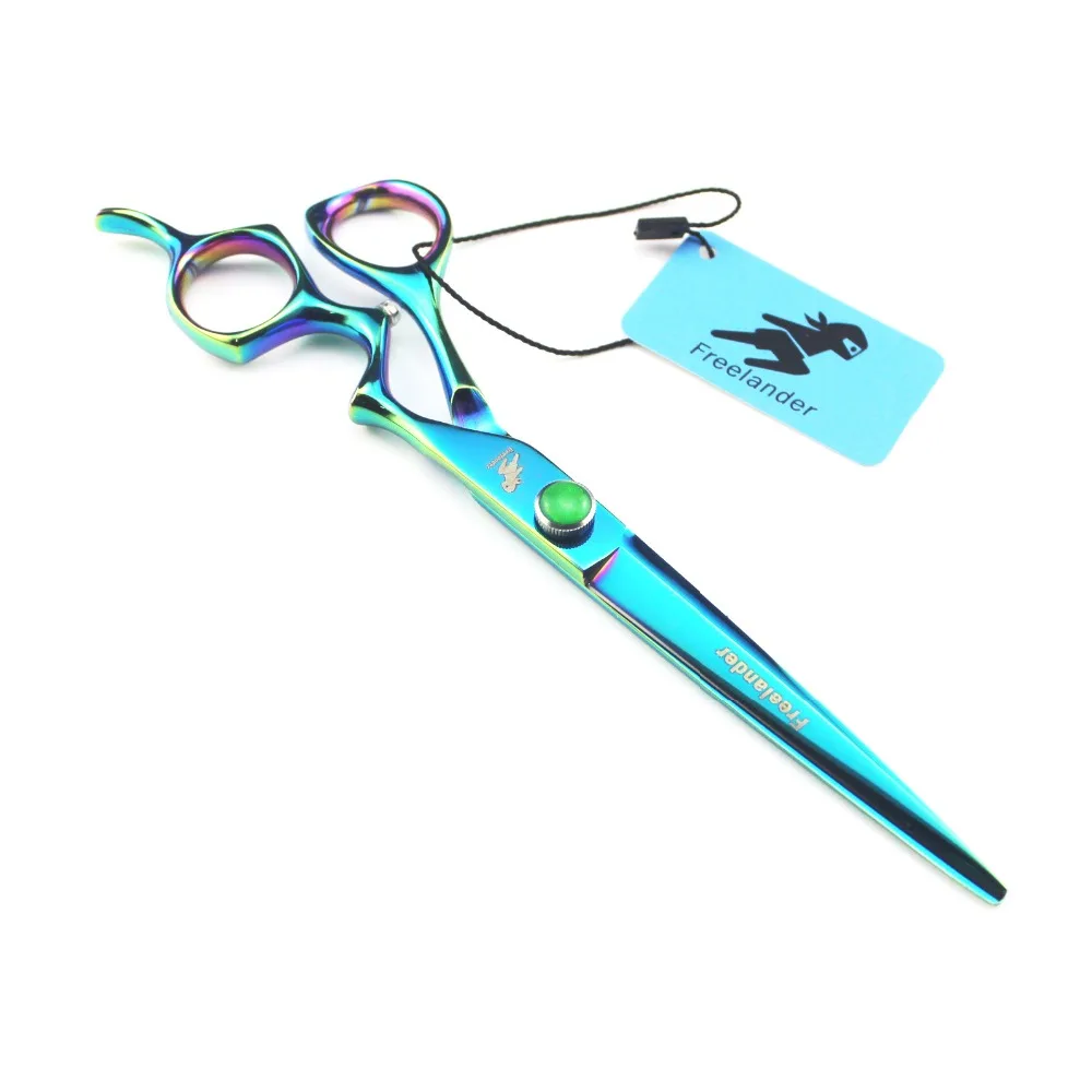 7.0 inch Freelander green curved handle hairdressing scissors flat shears unique advanced hairdressing scissors
7.0 inch Freelander green curved handle hairdressing scissors flat shears unique advanced hairdressing scissors