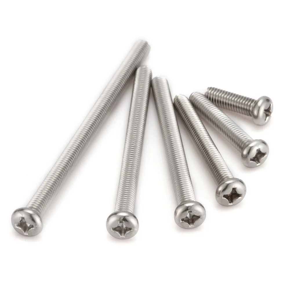 200pcs M4 Cross Recessed Round Head Machine Screws 304 Stainless Steel Phillips Screws M4*6mm~70mm
200pcs M4 Cross Recessed Round Head Machine Screws 304 Stainless Steel Phillips Screws M4*6mm~70mm