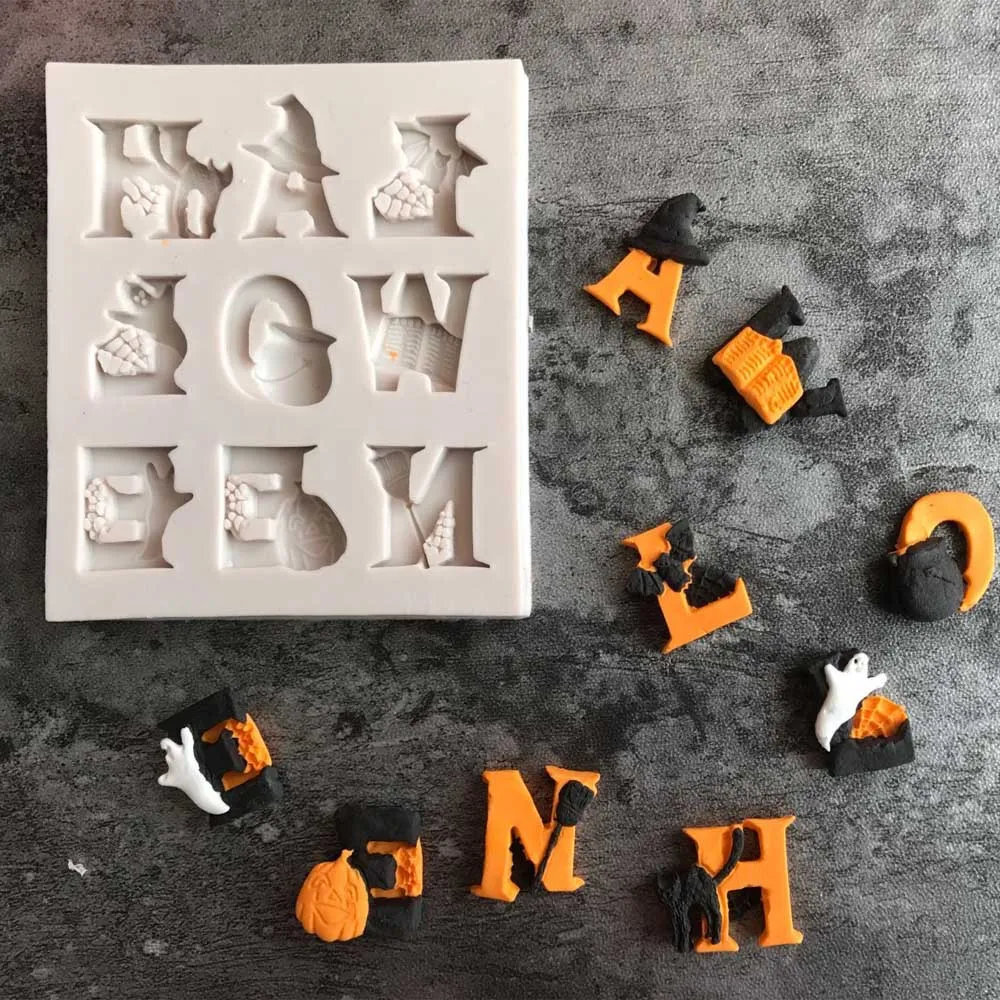 Halloween Alphabet Fondant Silicone Mold Craft Cake Decorating Tools Biscuits Baking Mold Chocolate Candy Tools K143
Halloween Alphabet Fondant Silicone Mold Craft Cake Decorating Tools Biscuits Baking Mold Chocolate Candy Tools K143