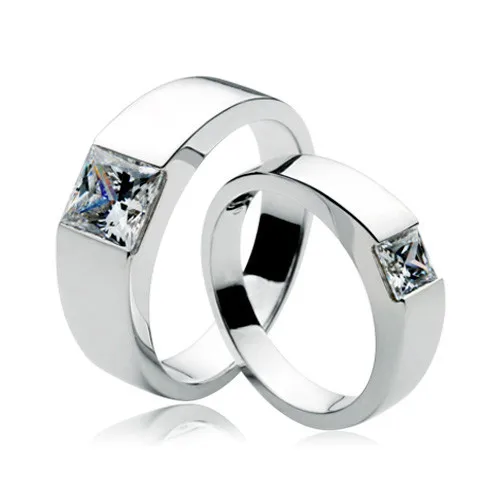 Pure Silver Couple Ring Princess Cut 2CT Male Ring 0.5CT Female Ring SONA Diamond Rings Lover Sterling Silver Jewelry
Pure Silver Couple Ring Princess Cut 2CT Male Ring 0.5CT Female Ring SONA Diamond Rings Lover Sterling Silver Jewelry
